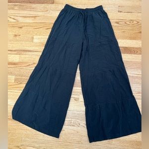 Black wide leg pants